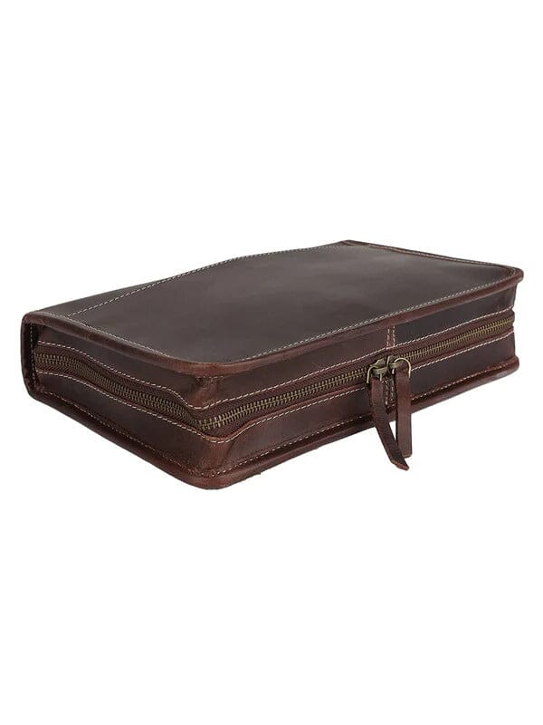 Classic Leather Bible Cover – Chocolate Brown