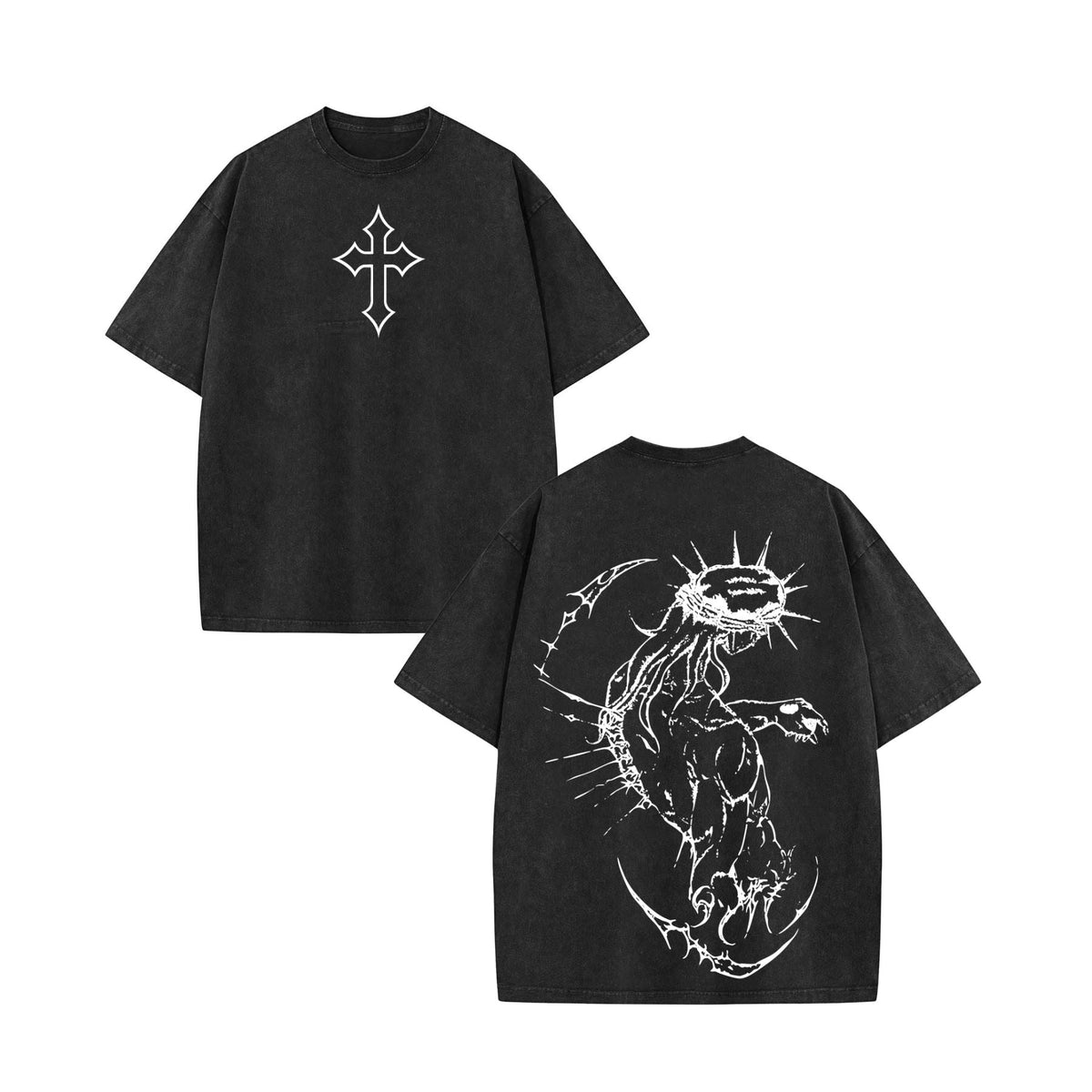 Jesus Cross Oversized Gym Tee