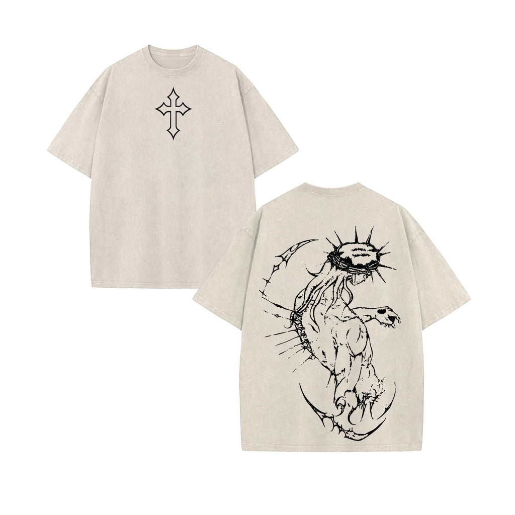 Jesus Cross Oversized Gym Tee