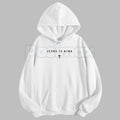 Jesus Is King Cross Graphic Hoodie – Faith-Based Christian Apparel, Religious Statement Pullover, Unisex