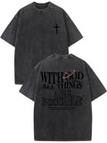 With God All Things Are Possible Vintage Tee