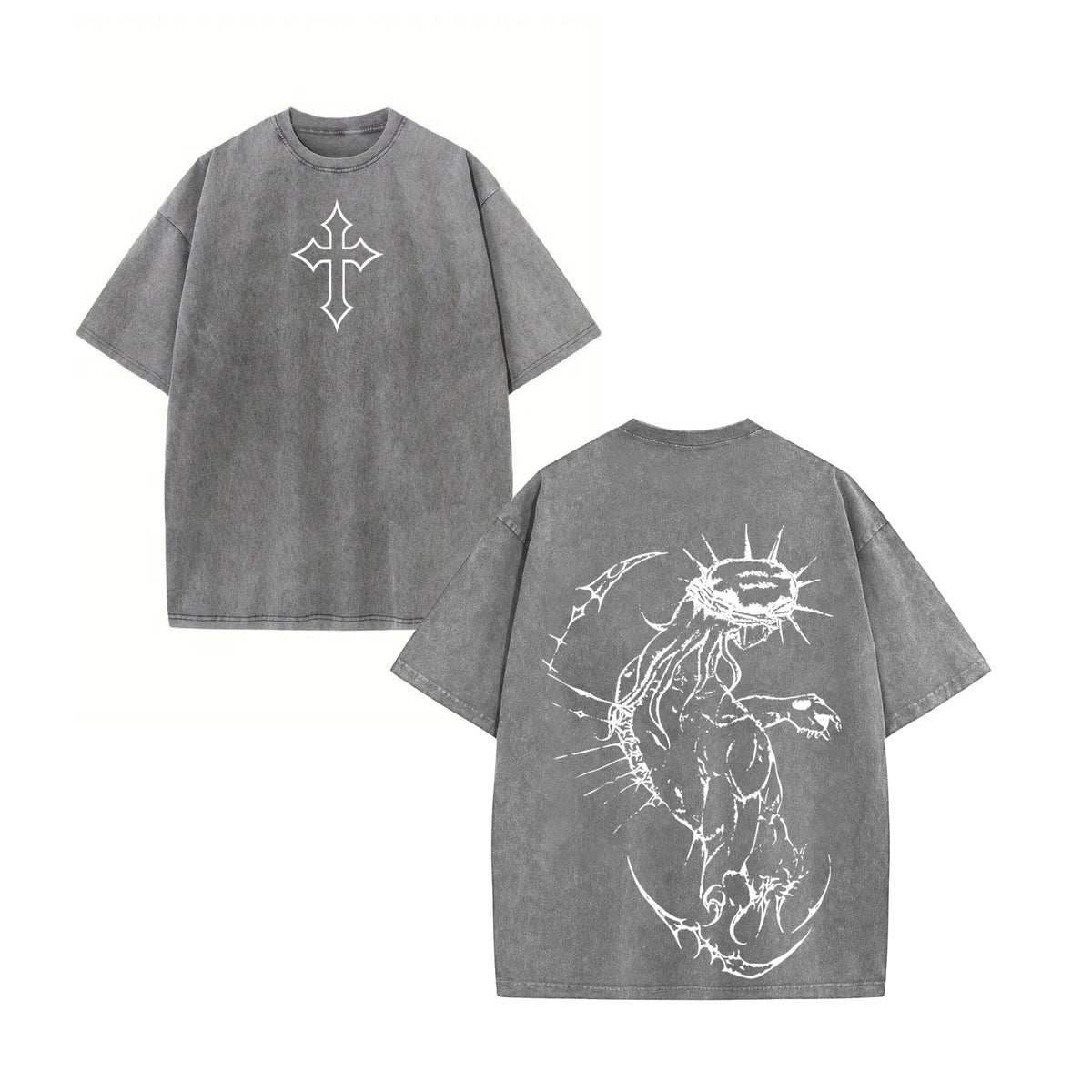 Jesus Cross Oversized Gym Tee