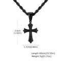 Retro Stainless-Steel Cross Necklace