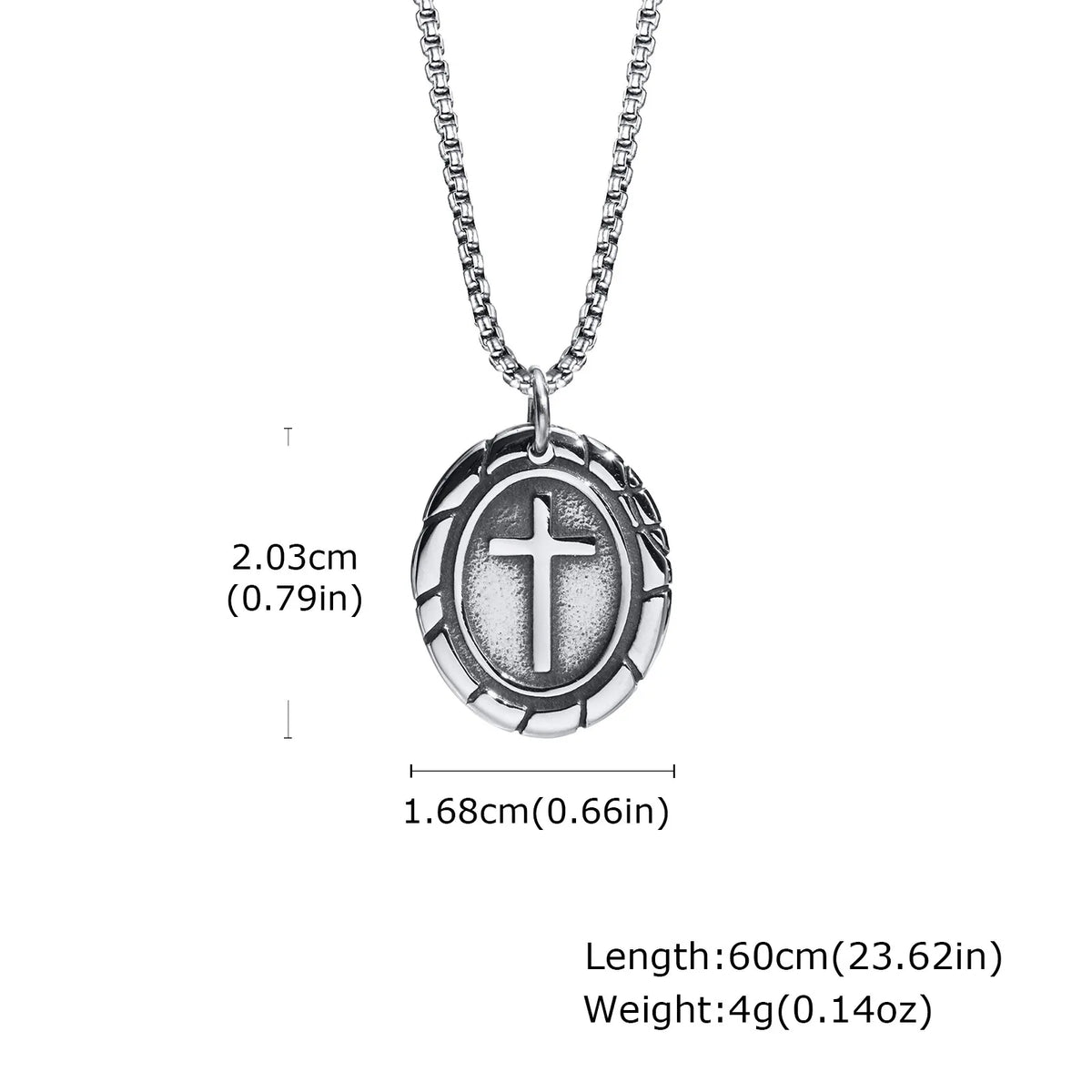 Classic Stainless-Steel Cross Necklace