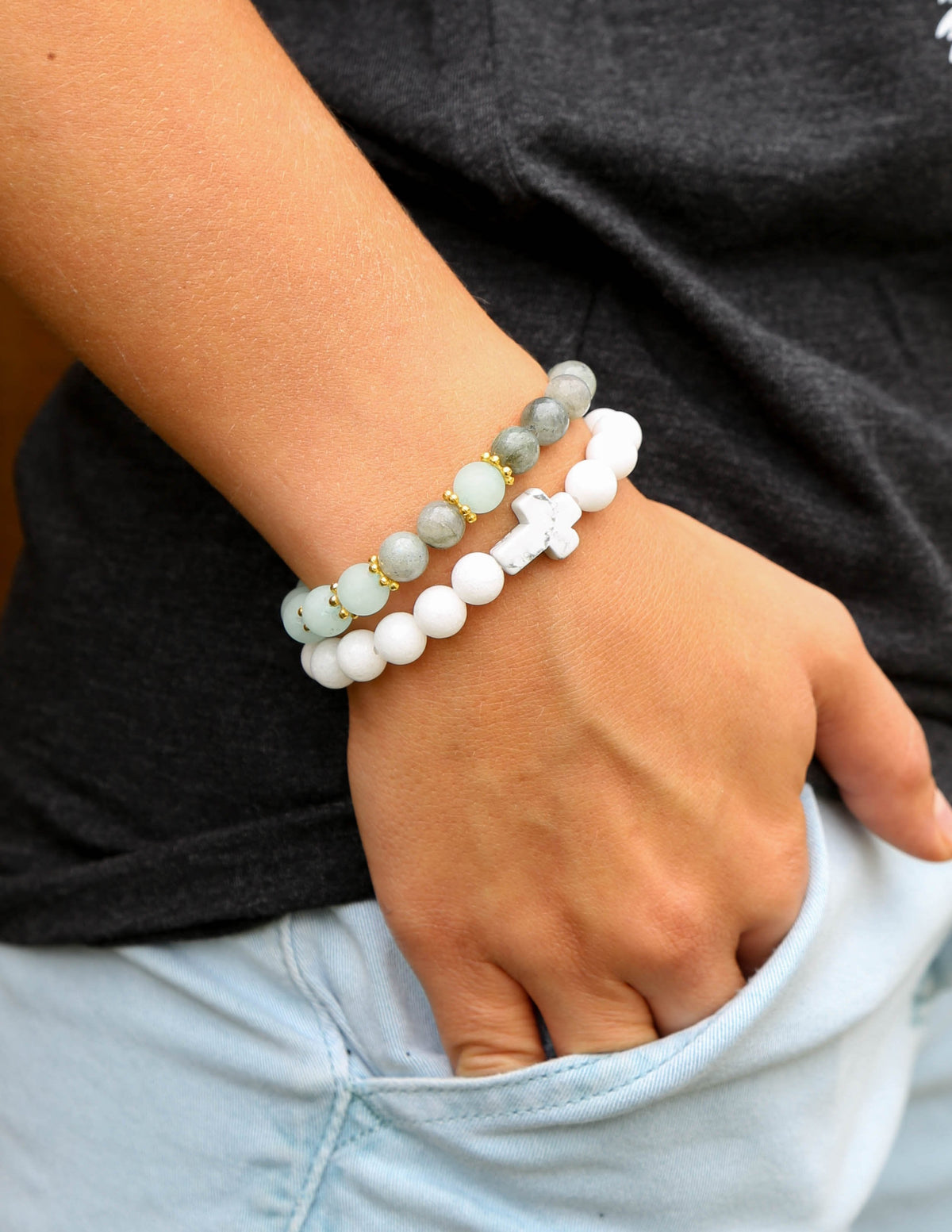 Classic White Cross Bracelet