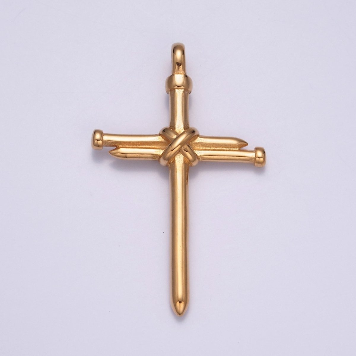 Nail Cross Pendant Necklace