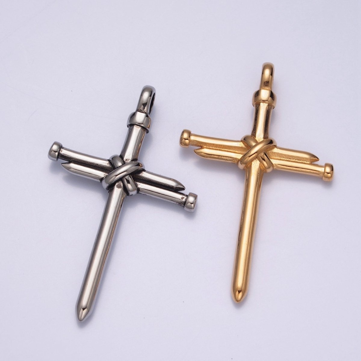 Nail Cross Pendant Necklace