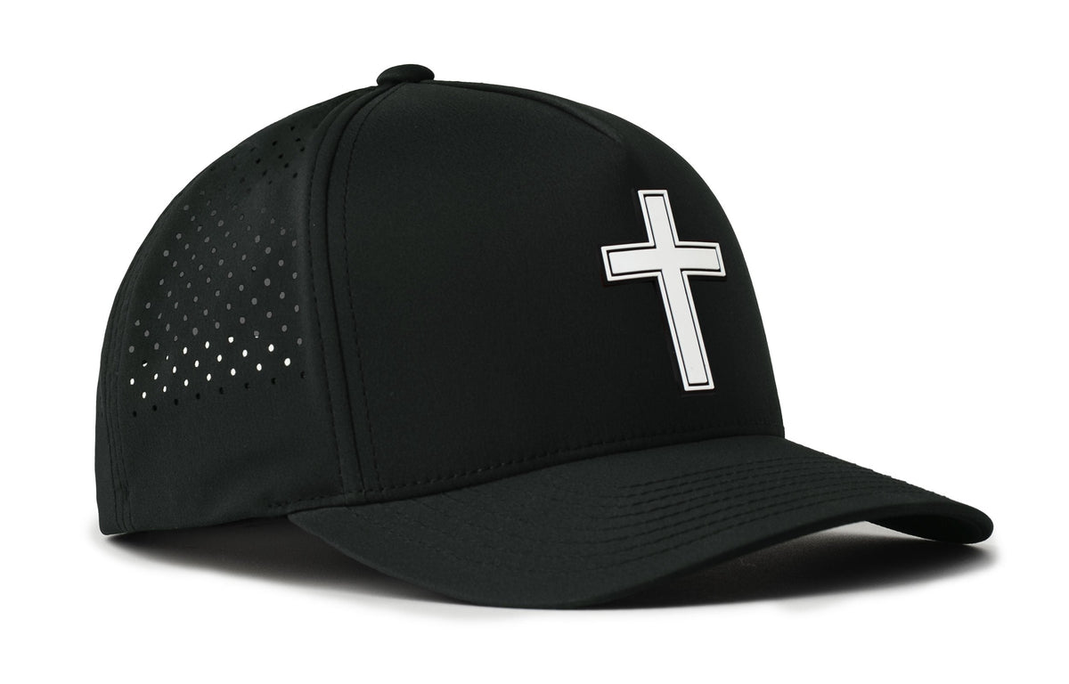 Cross Performance 5-Panel Hat  |  White Christian Flexfit Snapback