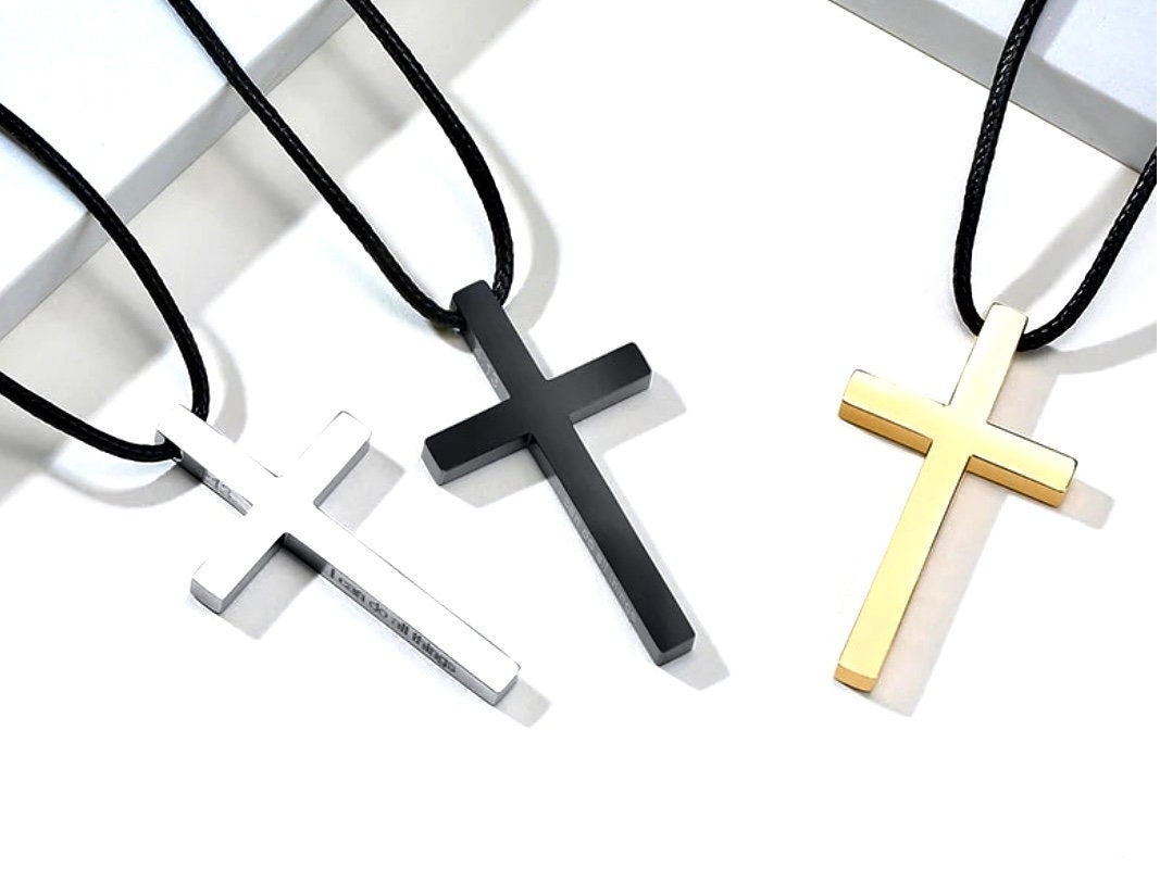 Philippians 4:13 Cross Necklace