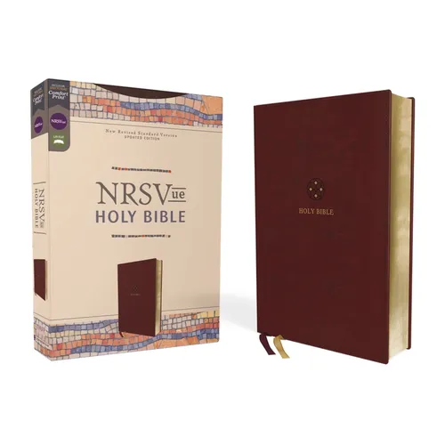 Nrsvue, Holy Bible, Leathersoft, Burgundy, Comfort Print - Imitation Leather